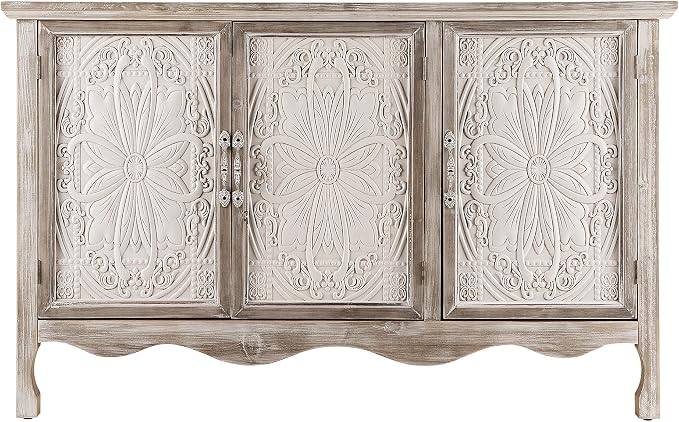 RoyalCraft Buffet Cabinet with Storage, Vintage Solid Wood Sideboard with 3 - Image 8