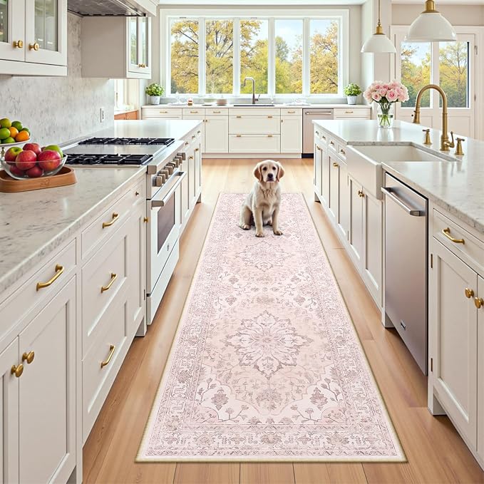 RELEANY Washable Area Rug, Runner 2'x8', Water Repellent, Pet Friendly by RELEANY