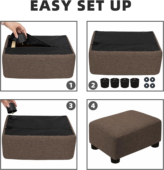 CAROLMADE Small Foot Stool Ottoman Footstool - Image 7
