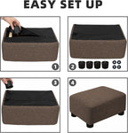 CAROLMADE Small Foot Stool Ottoman Footstool - Image 7
