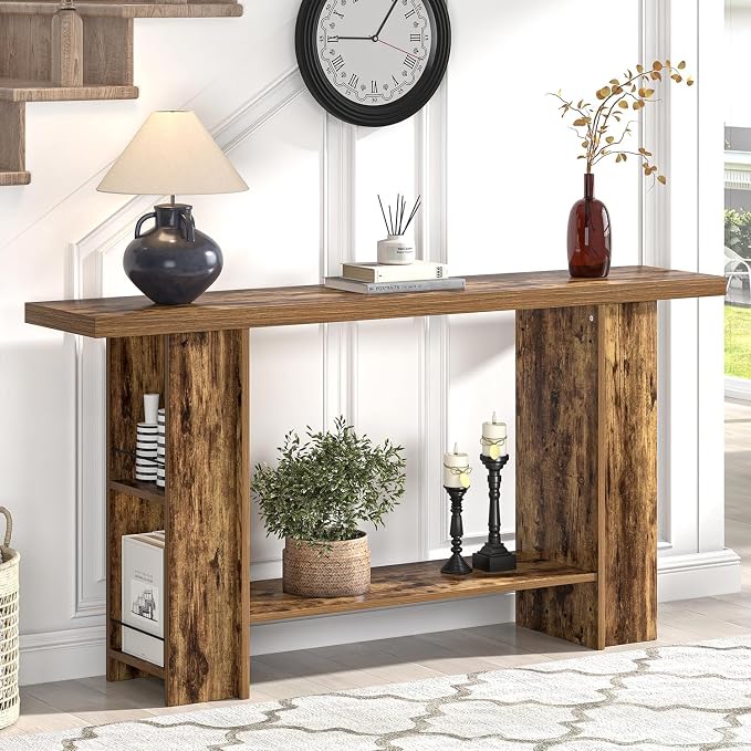 FOLUBAN Console Table for Entryway, Farmhouse Sofa Table - Image 5