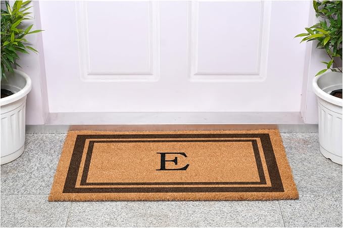 Calloway Mills 152982436E Brown Border 24" x 36" Monogram Doormat - Image 5
