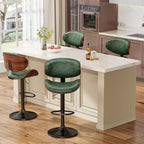 YaFiti Bar Stools Set of 3, Bentwood Adjustable Height Swivel Bar Stools - Image 7