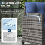 Garvee Outdoor Wicker Chairs, 3 Pieces Patio Furniture Set, All Weather High - Image 3
