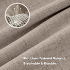 MIULEE 100% Blackout Linen Burlap Curtains - Image 3