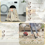 Area Rugs for Living Room, 6x9 Washable Vintage Rug for Bedroom, Non-Slip - Image 9