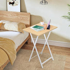 HOOBRO Folding TV Tray Tables, Industrial Snack Tables - Image 5