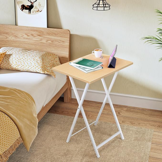 HOOBRO Folding TV Tray Tables, Industrial Snack Tables - Image 5