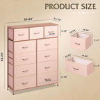 WLIVE Tall Dresser for Bedroom, Fabric Dresser Storage Tower, Chest of Drawers - Image 3