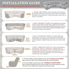 100% Waterproof Sectional Recliner Couch Covers - Image 7