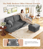 Kidirect 87in L Shaped Couch, Modular Sofa No Tool Assembly, Comfy Sectional - Image 4