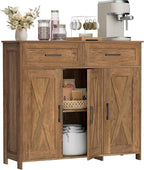 Homhedy Sideboard Buffet Cabinet, Coffee Bar Storage Cabinet - Image 3