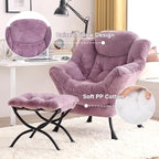 Tiita Lazy Chair with Ottoman, Comfy Leisure Sofa Armchair with Ottoman - Image 4