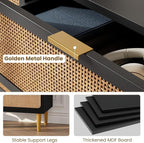 GarveeHome Rattan 5 Drawer Dressers - Image 7