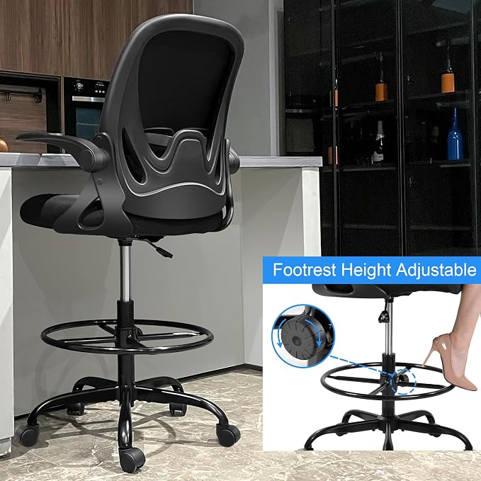 Primy Drafting Chair Tall Office Chair - Image 6