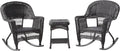 Jeco 3 Piece Rocker Wicker Chair Set by Jeco