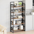 No Assembly Folding Bookshelf, 5 Tiers Collapsible Book Shelf - Image 4