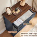 Joaxswe Farmhouse 4 Drawer Dresser - Image 9