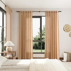 Camel Linen Curtains 2 Panels Set - Image 7