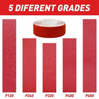 Emery Cloth Roll, 5 Grits 1'' x 19.7' Sandpaper Roll 120 240 320 400 600 Emery - Image 9