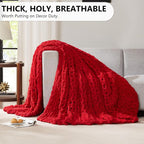 L'AGRATY Chunky Knit Throw Blanket - Image 4