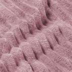 BEDELITE 3D Ribbed Berry Purple Fleece Throw Blanket - Image 3