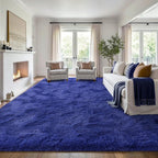 Noahas 8x10 Extra Large Royal Blue Fluffy Area Rug Non-Slip - Image 3