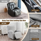 Gennia Recliner Chair Covers 3 Pieces, Waterproof Jacquard Reclining Chair Cover - Image 5