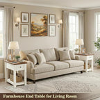 Narrow End Table Set of 2 with Charging Station - Image 2