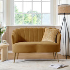 HULALA HOME Modern Velvet Loveseat Sofa by HULALAHOME