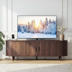 65" Mid Century Modern TV Stand, Wood TV Consoles - Image 2