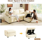 Ihanherry Modular Convertible Sectional Sofa Bed, Reversible Chaise & Storage - Image 5