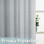 Semi Sheer Linen Curtains 90 Inch - Image 4