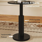 LAATOOREE Round Side Tables Set of 2, Pedestal Drink Table, Spacious Top - Image 6