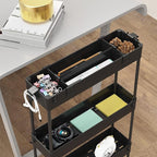 SPACELEAD Slim Storage Cart 4 Tier, Bathroom Organizer Rolling Utility - Image 2
