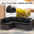 CALBODE 14Pcs Outdoor Stretch Cushion Covers, Waterproof Outdoor Chair Cushion - Image 4