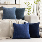 Set of 4 Soft Textured Decorative Throw Pillow Covers 20x20 Inch Cozy Farmhouse - Image 2