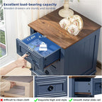 Joaxswe Night Stand Set of 2, Farmhouse 18" End Table - Image 4