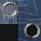 Navy Blue and Yellow Ombre Blackout Curtains - Image 7