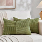Fancy Homi 2 Packs Moss Green Lumbar Decorative Throw Pillow Covers 20x28 Inch by Fancy+Homi
