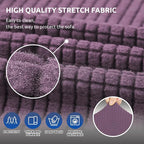 Stretch Couch Covers for Sofa, 3 Cushion Couch Slipcover, Dark Purple | 1-Piece - Image 5