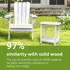 Adirondack Square Outdoor Side Table, 2-Tier Storage Patio Side Table, HDPE End - Image 4
