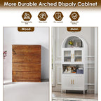 VEXPOR 73" Tall Arched Kitchen Pantry Cabinet - Image 3