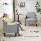 VINGLI Accent Chairs for Living Room Mid Century Modern Chair Sofa Chair - Image 4