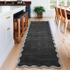 GarveeHome Scalloped Washable Runner Rug 2x6 Modern Non Slip Kitchen Rugs | - Image 2