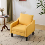 VINGLI Accent Chairs Set of 2 Living Room Chairs Yellow Reading Chair - Image 9