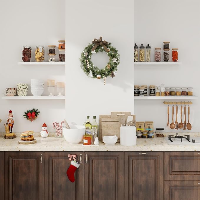 Fun Memories Floating Shelves for Wall, 27.5" Rustic Wood Deep Wall Mounted - Image 2