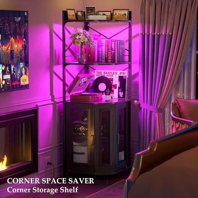 Aheaplus Corner Bar Cabinet - Image 5