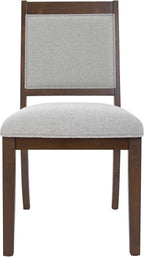 HomePop Open Back Upholstered Wood Frame Dining Chairs - Image 4
