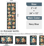 DUKINO 2x6 Runner Rug, Floral Washable Rug - Image 2